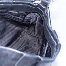 PRADA Shoulder Bag Leather Black Silver Auth 150774-21