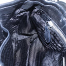 PRADA Shoulder Bag Leather Black Silver Auth 150774-22