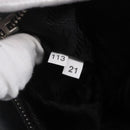 PRADA Shoulder Bag Leather Black Silver Auth 150774-12