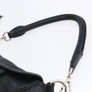 PRADA Shoulder Bag Leather Black Silver Auth 150774-8