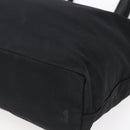 PRADA Tote Bag Nylon Black Silver Auth 150776-9