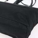 PRADA Tote Bag Nylon Black Silver Auth 150776-15