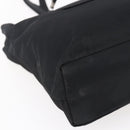 PRADA Tote Bag Nylon Black Silver Auth 150776-16