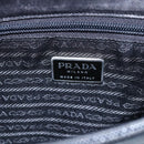PRADA Tote Bag Nylon Black Silver Auth 150776-18