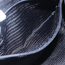 PRADA Tote Bag Nylon Black Silver Auth 150776-22