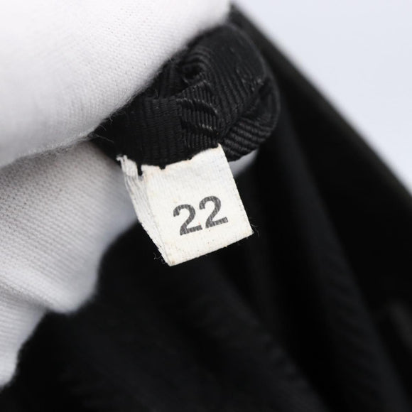 PRADA Tote Bag Nylon Black Silver Auth 150776