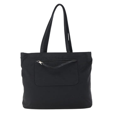 PRADA Tote Bag Nylon Black Silver Auth 150776 - 0