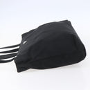PRADA Tote Bag Nylon Black Silver Auth 150776-3