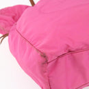 PRADA Tote Bag Nylon Pink Silver Auth 150777-14