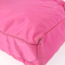 PRADA Tote Bag Nylon Pink Silver Auth 150777-15