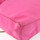 PRADA Tote Bag Nylon Pink Silver Auth 150777-16