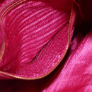 PRADA Tote Bag Nylon Pink Silver Auth 150777-11