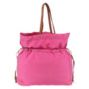 PRADA Tote Bag Nylon Pink Silver Auth 150777-2