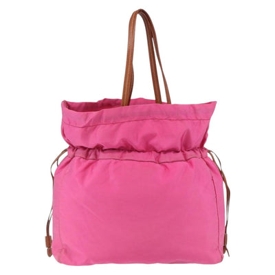 PRADA Tote Bag Nylon Pink Silver Auth 150777 - 0