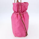 PRADA Tote Bag Nylon Pink Silver Auth 150777-3