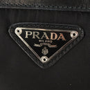 PRADA Backpack Nylon Leather Black Silver Auth 150778-21