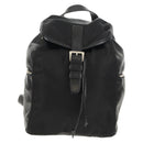 PRADA Backpack Nylon Leather Black Silver Auth 150778-13