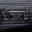 PRADA Backpack Nylon Leather Black Silver Auth 150778-25