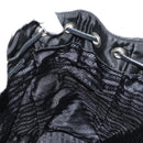 PRADA Backpack Nylon Leather Black Silver Auth 150778-27