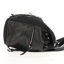 PRADA Backpack Nylon Leather Black Silver Auth 150778-4