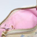 LOUIS VUITTON Multicolor Pochette Cles NM Coin Purse White M93734 LV Auth 150788-14