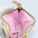 LOUIS VUITTON Multicolor Pochette Cles NM Coin Purse White M93734 LV Auth 150788-16