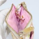 LOUIS VUITTON Multicolor Pochette Cles NM Coin Purse White M93734 LV Auth 150788-17