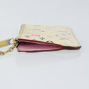 LOUIS VUITTON Multicolor Pochette Cles NM Coin Purse White M93734 LV Auth 150788-5