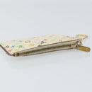 LOUIS VUITTON Multicolor Pochette Cles NM Coin Purse White M93734 LV Auth 150788-6