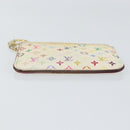 LOUIS VUITTON Multicolor Pochette Cles NM Coin Purse White M93734 LV Auth 150788-7