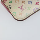 LOUIS VUITTON Multicolor Pochette Cles NM Coin Purse White M93734 LV Auth 150788-9