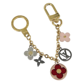 LOUIS VUITTON Bijoux Sac Chainne Fleur De Epi Charm Gold Tone M80241 Auth 150790