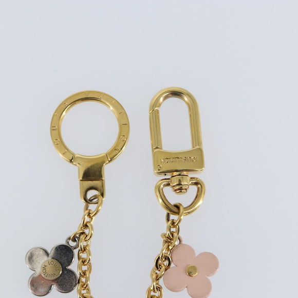 LOUIS VUITTON Bijoux Sac Chainne Fleur De Epi Charm Gold Tone M80241 Auth 150790