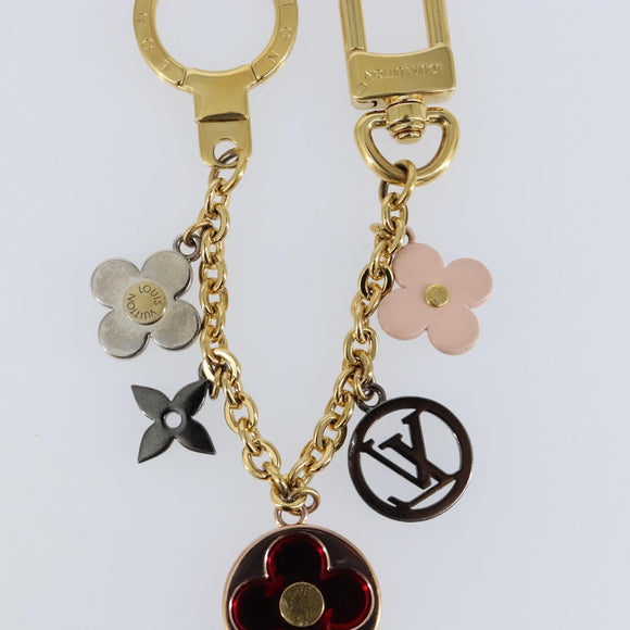 LOUIS VUITTON Bijoux Sac Chainne Fleur De Epi Charm Gold Tone M80241 Auth 150790