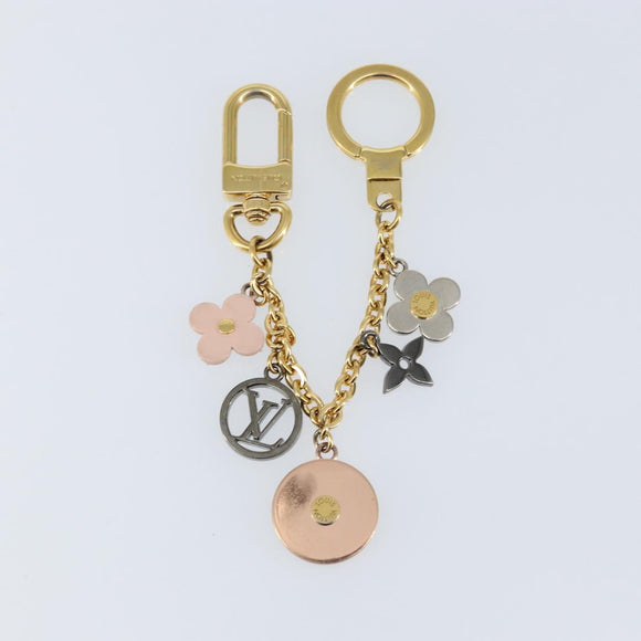 LOUIS VUITTON Bijoux Sac Chainne Fleur De Epi Charm Gold Tone M80241 Auth 150790