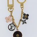 LOUIS VUITTON Bijoux Sac Chainne Fleur De Epi Charm Gold Tone M80241 Auth 150790-8