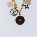LOUIS VUITTON Bijoux Sac Chainne Fleur De Epi Charm Gold Tone M80241 Auth 150790-9