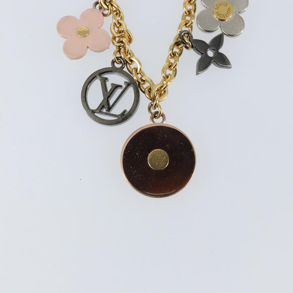 LOUIS VUITTON Bijoux Sac Chainne Fleur De Epi Charm Gold Tone M80241 Auth 150790