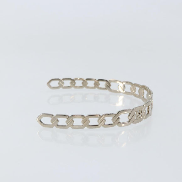 LOUIS VUITTON Katyusha metal Silver LV Auth 150791