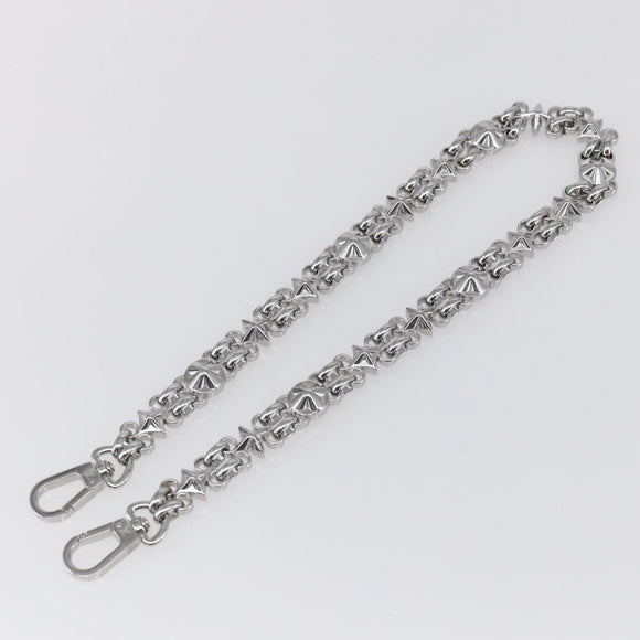 LOUIS VUITTON Chain Shoulder Strap metal 23.6"" Silver LV Auth 150792