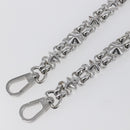 LOUIS VUITTON Chain Shoulder Strap metal 23.6"" Silver LV Auth 150792-3