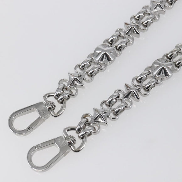 LOUIS VUITTON Chain Shoulder Strap metal 23.6"" Silver LV Auth 150792