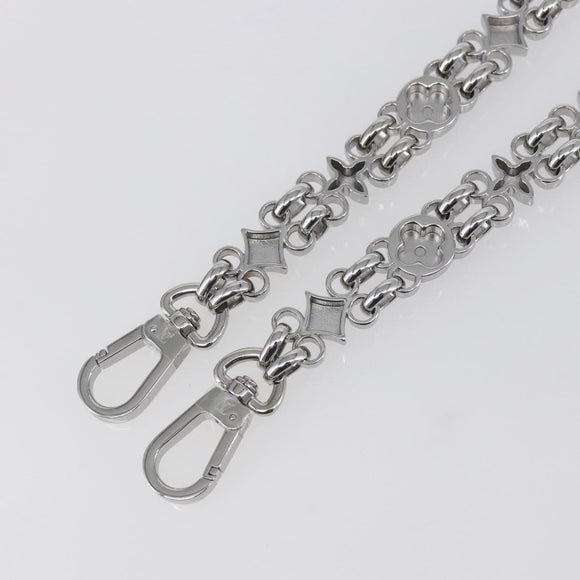 LOUIS VUITTON Chain Shoulder Strap metal 23.6"" Silver LV Auth 150792