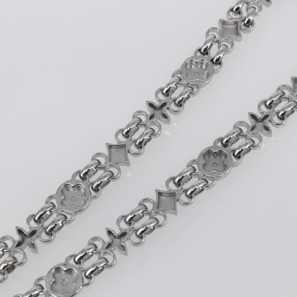 LOUIS VUITTON Chain Shoulder Strap metal 23.6"" Silver LV Auth 150792