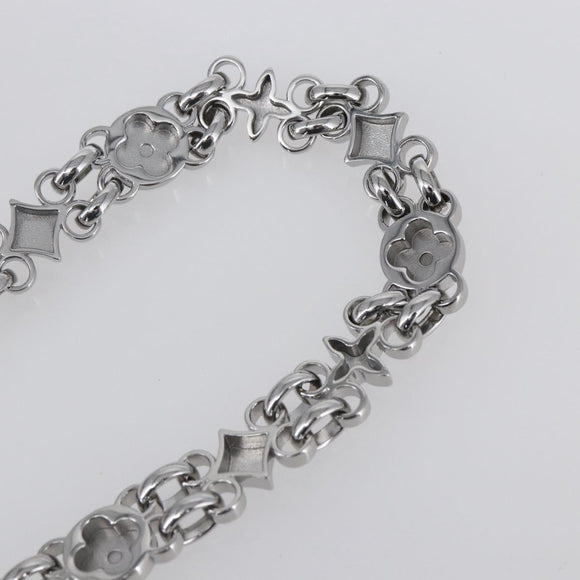 LOUIS VUITTON Chain Shoulder Strap metal 23.6"" Silver LV Auth 150793