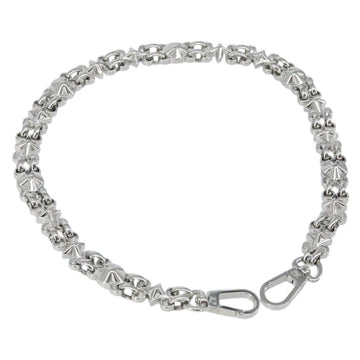 LOUIS VUITTON Chain Shoulder Strap metal 22"" Silver LV Auth 150794