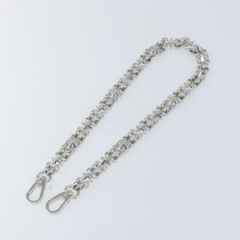 LOUIS VUITTON Chain Shoulder Strap metal 22"" Silver LV Auth 150794 - 0