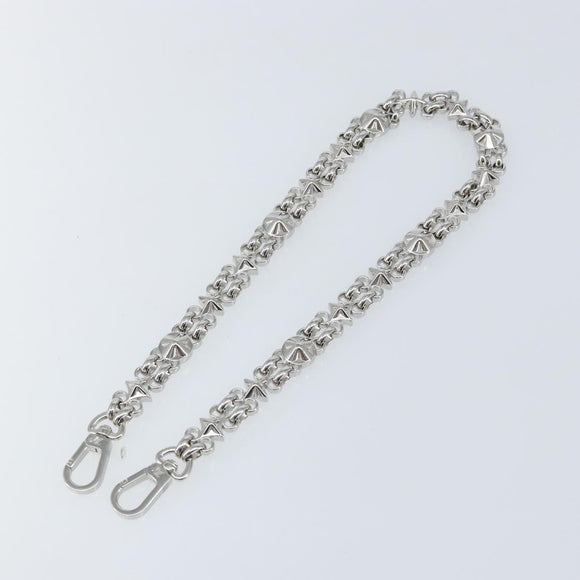 LOUIS VUITTON Chain Shoulder Strap metal 22"" Silver LV Auth 150794