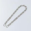 LOUIS VUITTON Ketten-Schulterriemen Metall 56 cm Silber LV Auth 150794-2