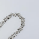 LOUIS VUITTON Chain Shoulder Strap metal 22"" Silver LV Auth 150794-5